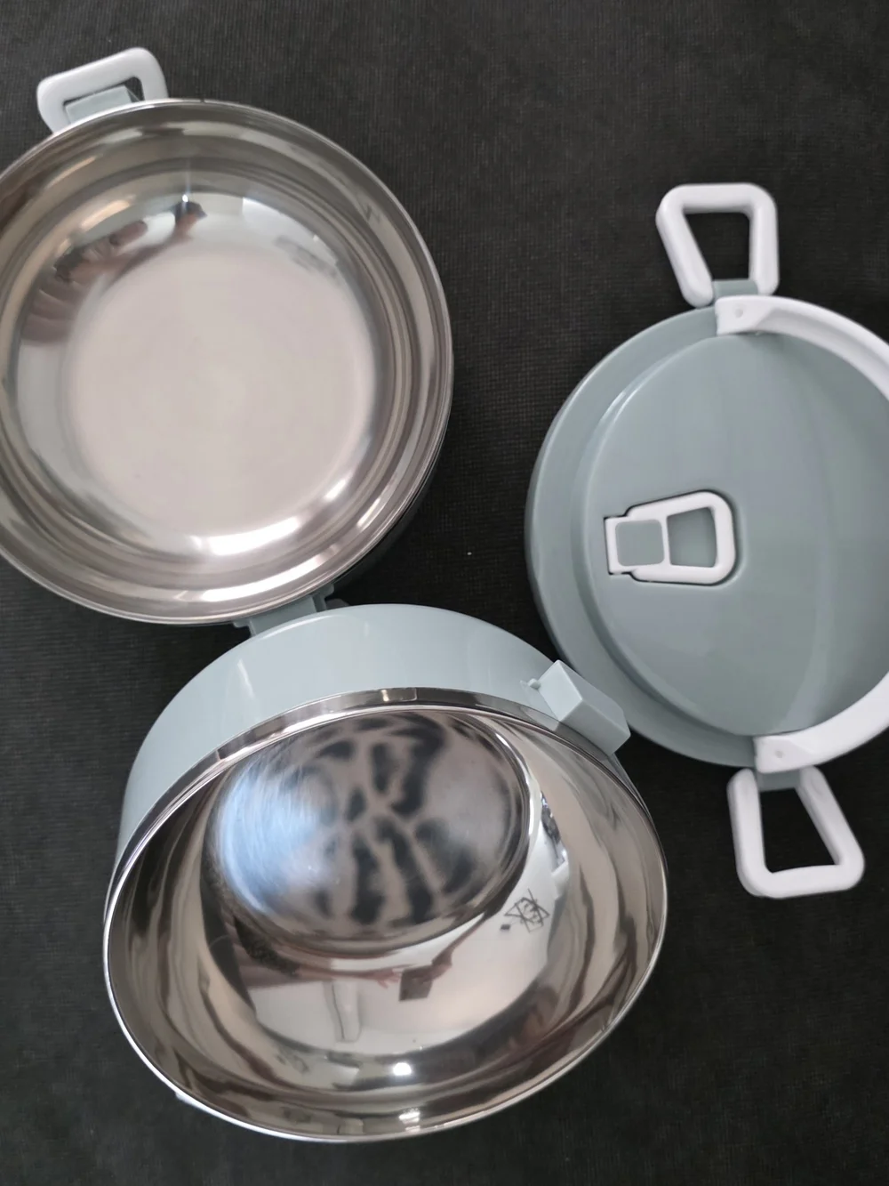 Brand Lunch Box - Light Gray Stackable Food Container